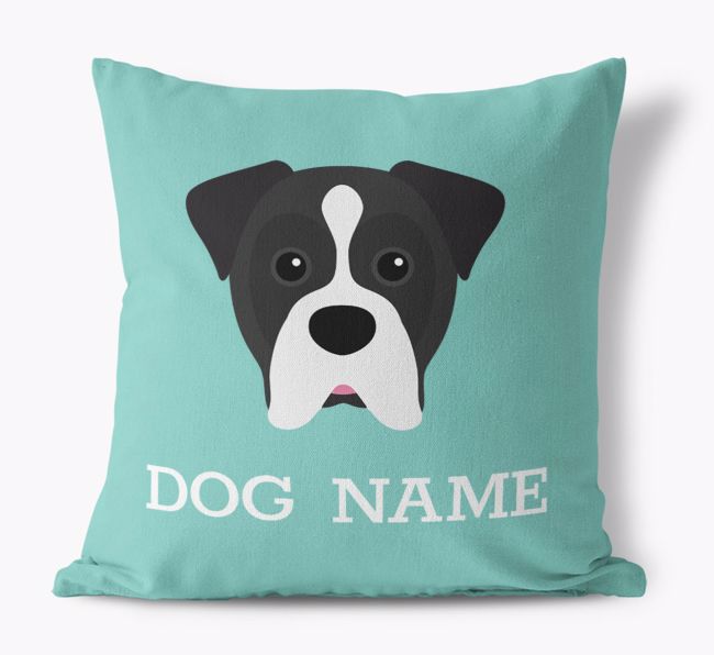 {dogsName}'s Icon: Personalised {breedFullName} Canvas Cushion